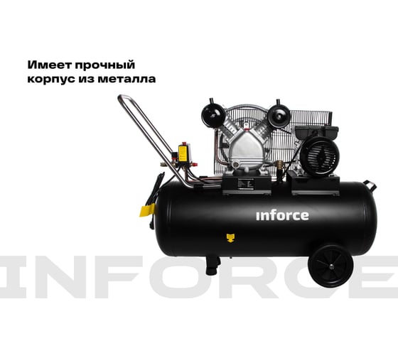 Ременной компрессор (100 л; 10 бар; 510 л/мин) Inforce BCX-100L 04-06-31 — изображение 6