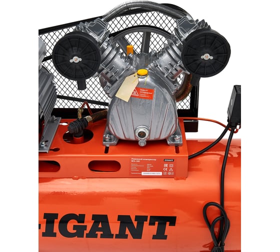 Ременной компрессор (100 л; 10 бар; 430 л/мин) Gigant BCL-100 — изображение 13