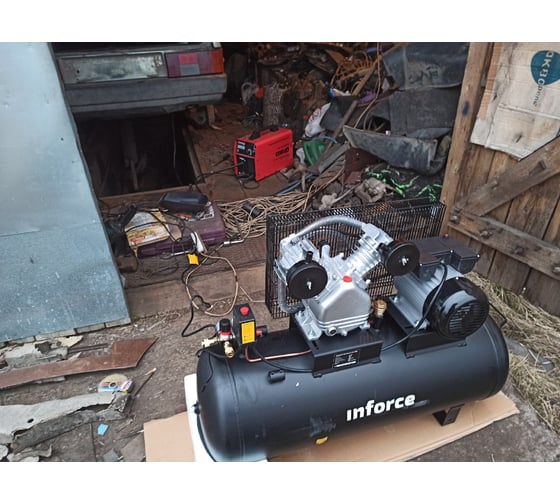 Ременной компрессор (100 л; 10 бар; 510 л/мин) Inforce BCX-100L 04-06-31 — изображение 16