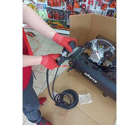 Ременной компрессор (100 л; 10 бар; 510 л/мин) Inforce BCX-100L 04-06-31 — изображение 17